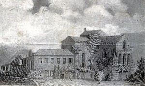 Gravure de l'abbaye Notre-Dame des Fontenelles en 1840
