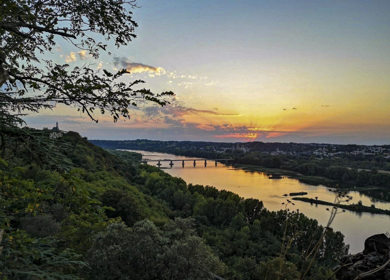 Champtoceaux vue sur la Loire et le pont vers Oudon