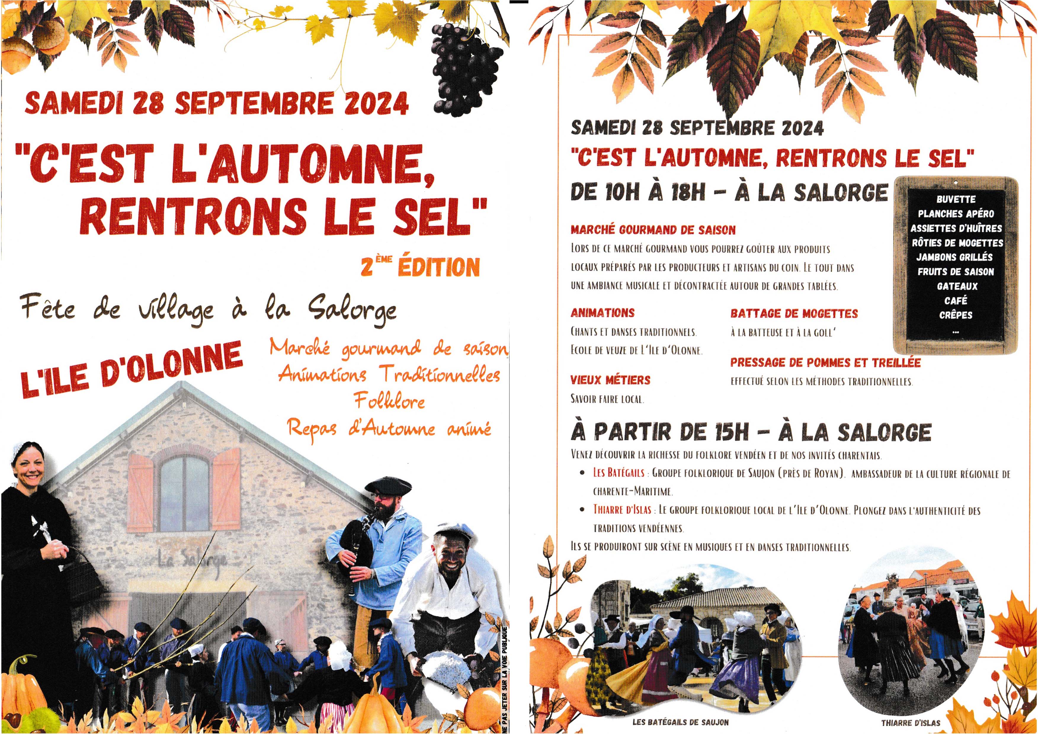 C'est l'automne, rentrons le sel  la salorge de l'le d'Olonne (Vende)