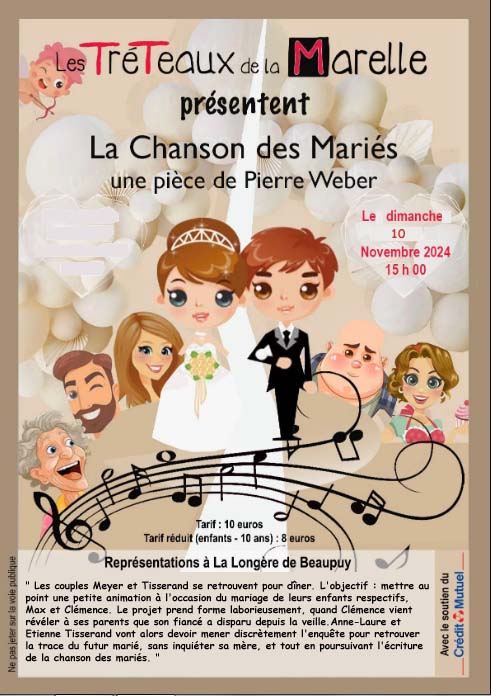 "La chanson des maris" de Pierre WEBER par Les Trteaux de la Marelle,  Mouilleron-le-Captif (Vende)