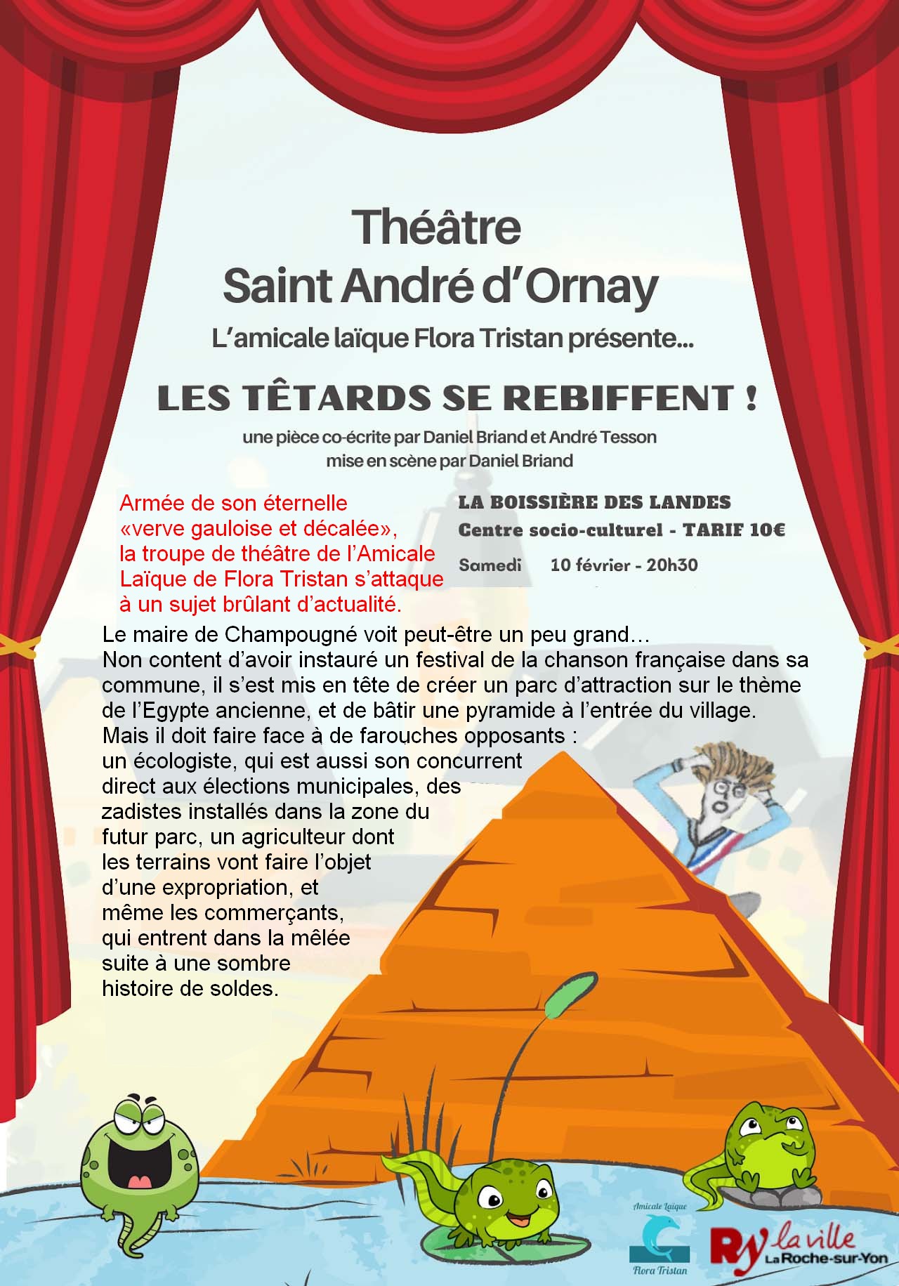 Thtre "Les ttards se rebiffent !" avec la Troupe de St-Andr-d'Ornay,  la Boissire-des-Landes (Vende)