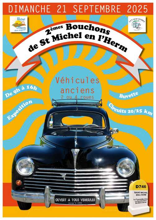 Le Bouchon de voitures anciennes  Saint-Michel-En-L'Herm