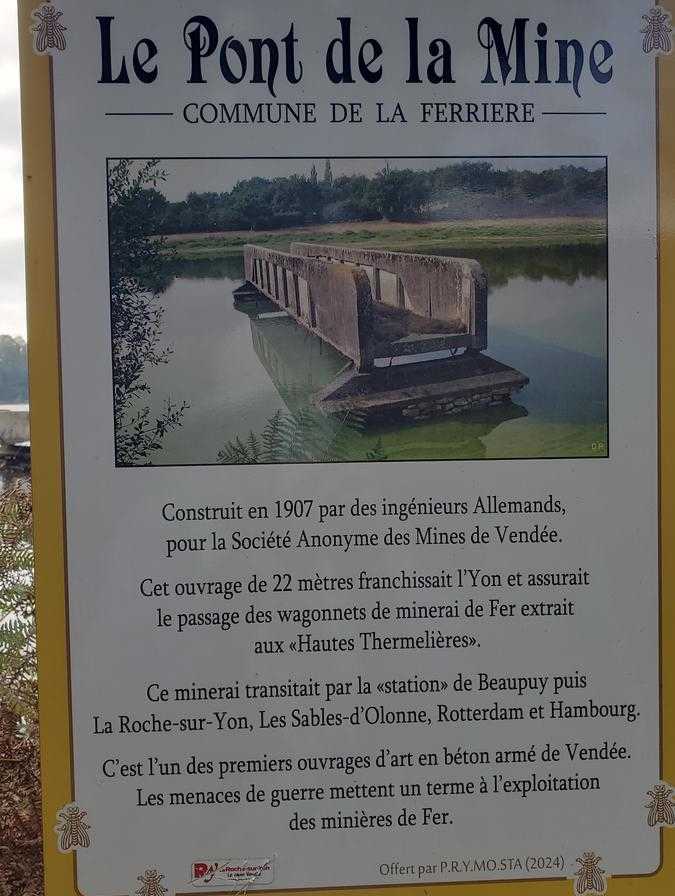 Le Pont de la Mine de Moulin Papon  La Ferrire en Vende